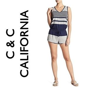 🌸 NWT C & C CALIFORNIA STRIPED ROMPER